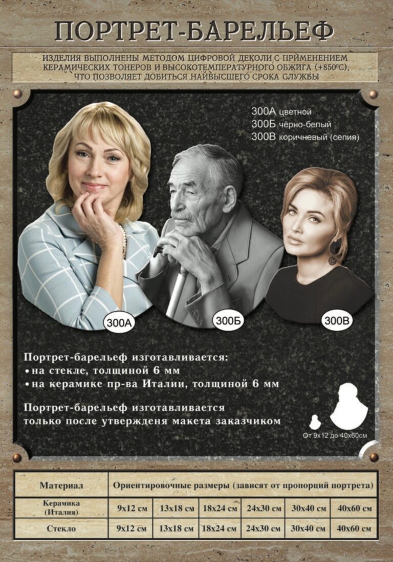 Портреты на граните — модель П-13
